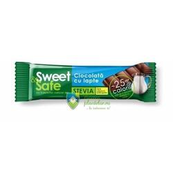 Ciocolata cu lapte Stevia Sweet&Safe 25 gr