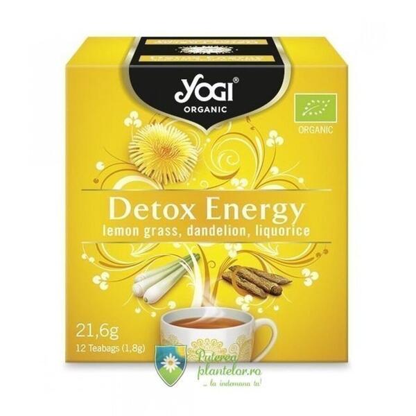Yogi Tea Ceai Bio Detoxifiant cu lemongrass, lemn dulce 21.6 gr (12 plicuri)