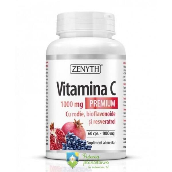 Zenyth Vitamina C Premium cu rodie, bioflavonoide si resveratrol 60 capsule