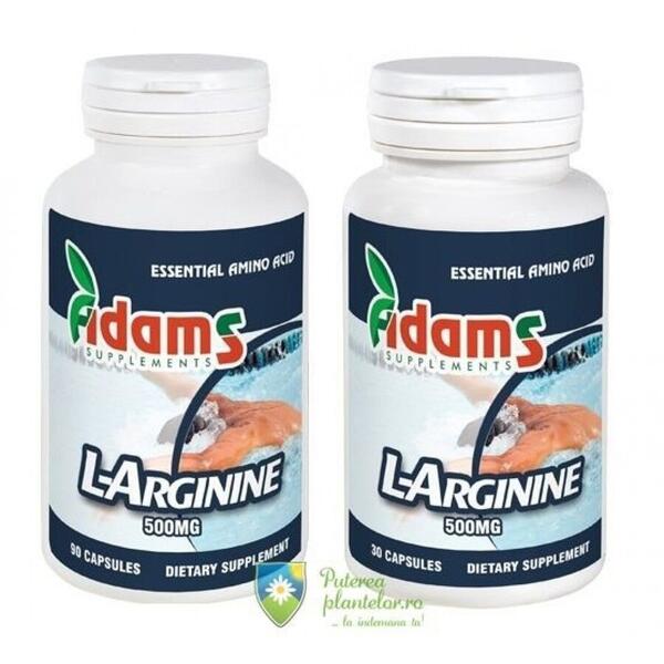 Adams Vision L-Arginine 500mg 90 capsule + 30 capsule Gratis