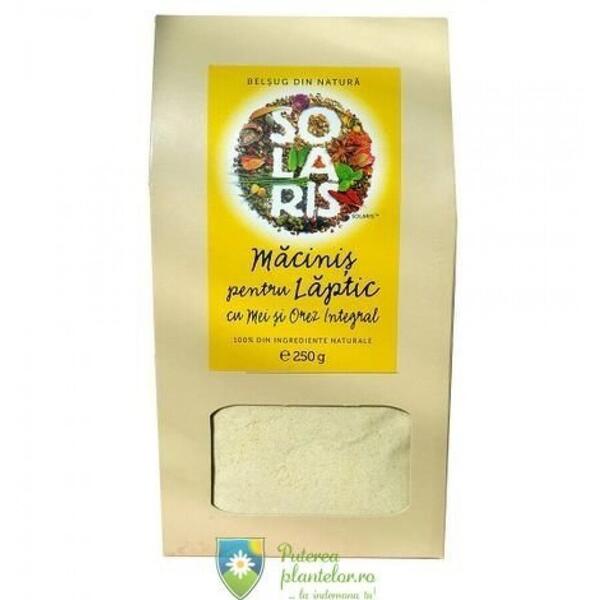 Solaris Macinis pentru laptic cu mei si orez integral 250 gr