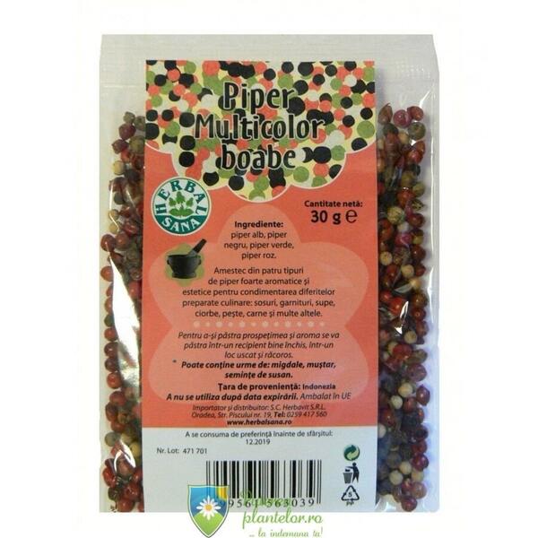 Herbavita Piper Multicolor boabe 30 gr