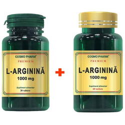 L Arginina Premium 1000mg 60 tablete + 30 tablete Gratuit