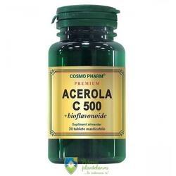 Acerola C 500 mg + bioflavonoide 20 tablete masticabile