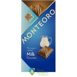 Ciocolata cu lapte fara zahar Monteoro 90 gr