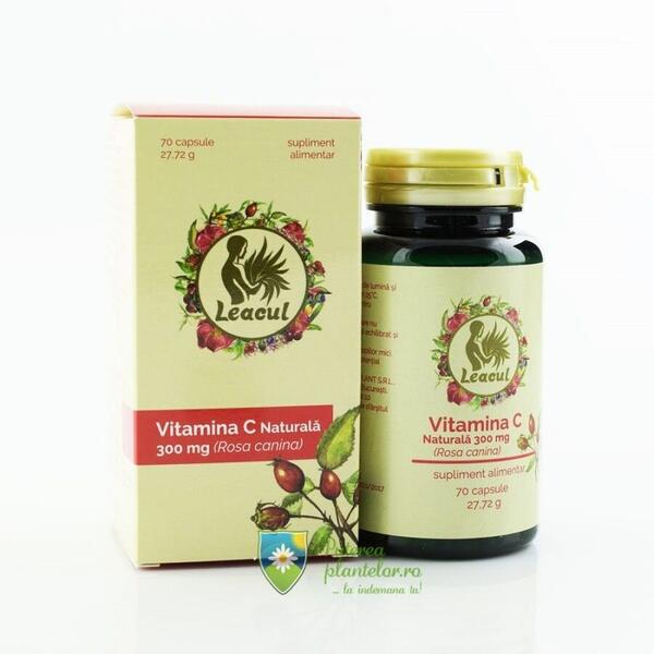 Leacul Vitamina C naturala 300mg 70 capsule