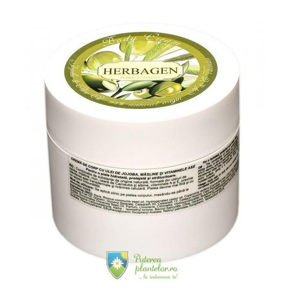 Herbagen Crema de corp cu ulei de jojoba, masline si vitaminele A si E 150 ml