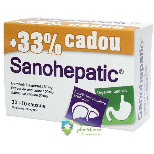 Zdrovit Sanohepatic 30 capsule + 10 capsule Cadou