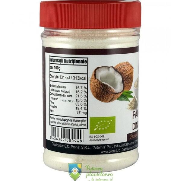 Pronat Faina Bio din nuca de cocos 130 gr