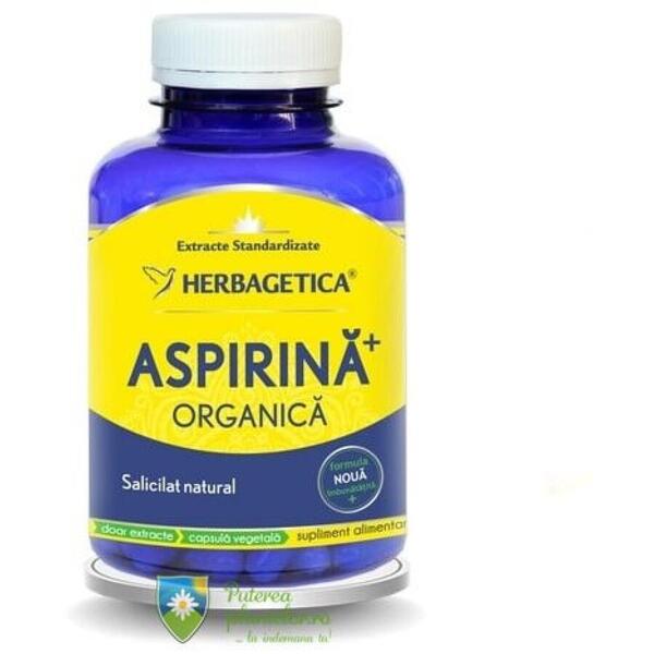 Herbagetica Aspirina Organica Vegetala+ 120 capsule