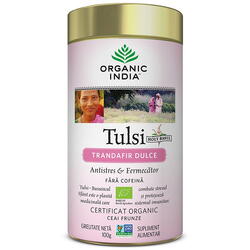 Organic India Ceai Tulsi (Busuioc Sfant) Trandafir Dulce 100 gr