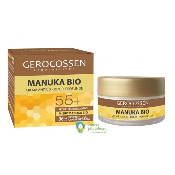 Gerocossen Crema antirid riduri profunde 55+ Manuka Bio 50 ml