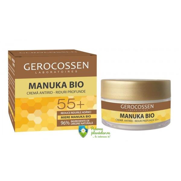 Gerocossen Crema antirid reparatoare 65+ Manuka Bio 50 ml