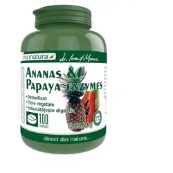 Ananas si Papaya enzymes 100 comprimate