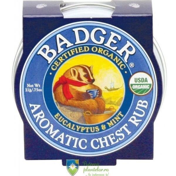 Badger Mini balsam pentru desfundarea nasului si respiratie regulata 21 gr