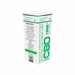 Ulei ozonat full extract de canepa CBD 1000 mg, 10 ml, Hempmed Pharma