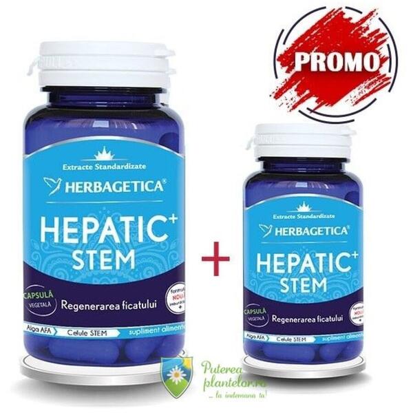 Herbagetica Hepatic+ Stem 60 capsule + 10 capsule Cadou