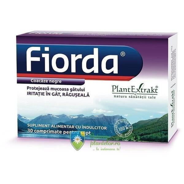 PlantExtrakt Fiorda coacaze negre 30 comprimate pentru supt