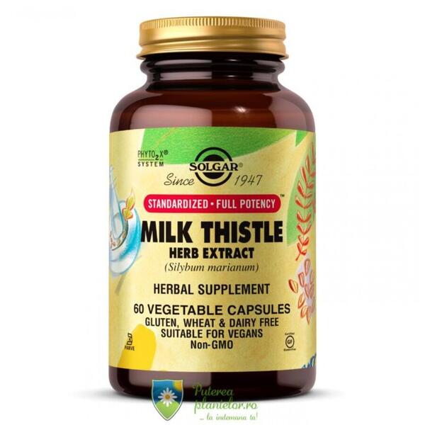 Solgar Milk Thistle Herb Extract (Silimarina) 60 capsule vegetale