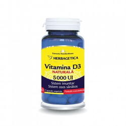 Vitamina D3 naturala  5000 UI 30 capsule