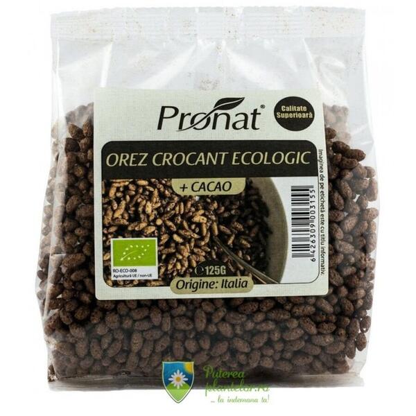 Pronat Orez expandat Bio cu cacao 125 gr