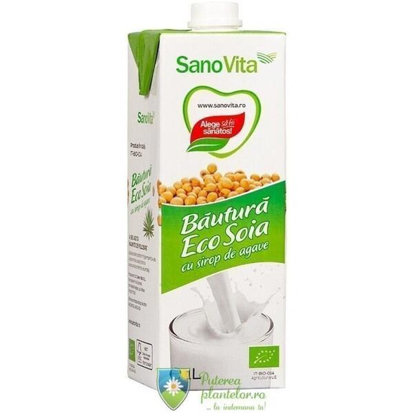 Sano Vita Bautura Eco soia cu sirop de agave 1 l