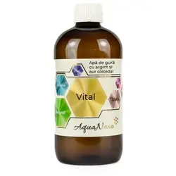 Apa de gura AquaNano Vital aur, argint coloidal 480 ml