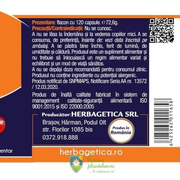 Herbagetica Devirox 120 capsule