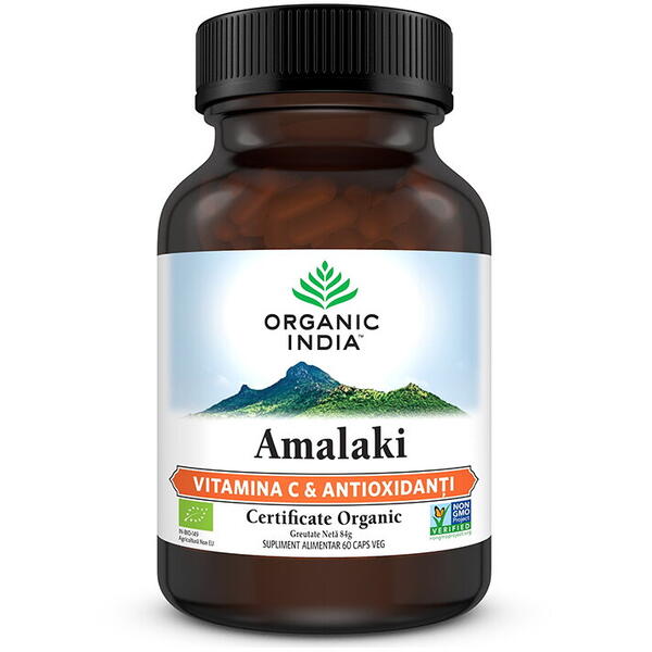 Organic India Amalaki Vitamina C si Antioxidanti Naturali 60 capsule