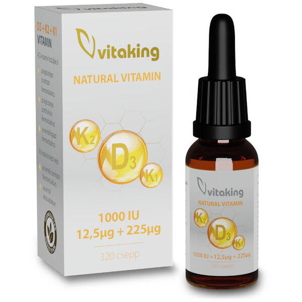 Vitaking Vitamina K1+K2+D3 1000UI 320 picaturi 10 ml