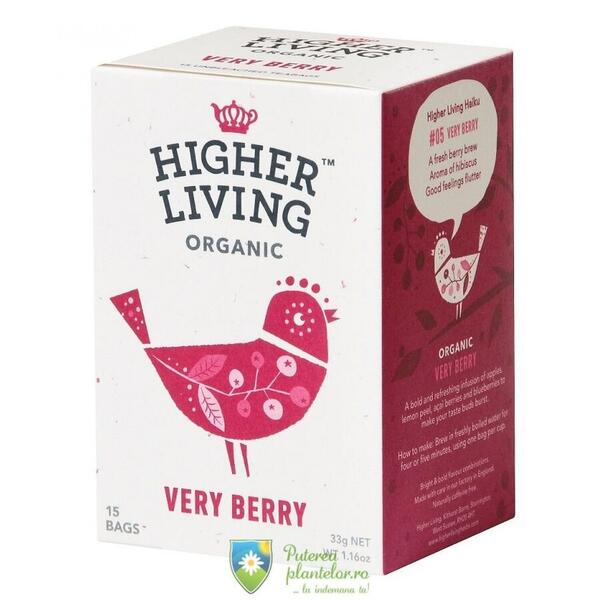 Higher Living Ceai de fructe Very Berry eco 15 plicuri