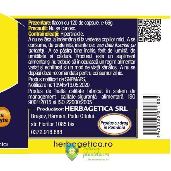Herbagetica Iod Natural 120 capsule