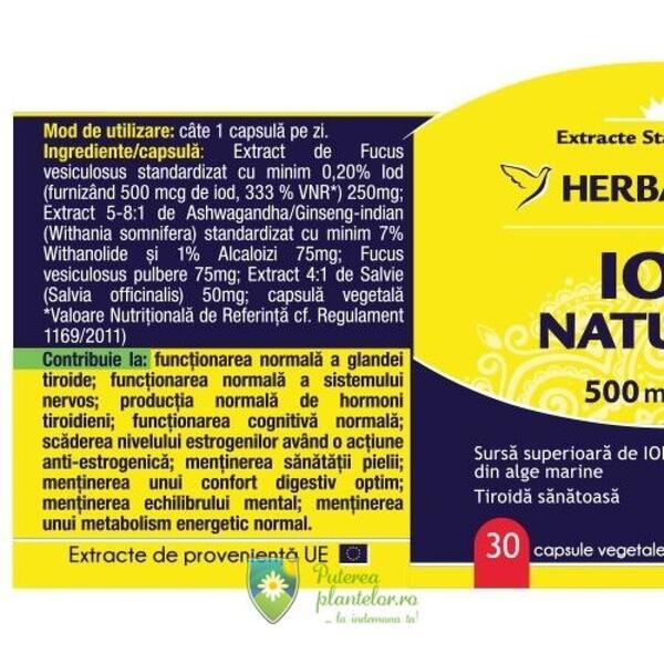 Herbagetica Iod Natural 30 capsule