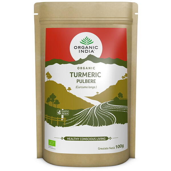 Organic India Turmeric Certificat Ecologic Pulbere 100 gr
