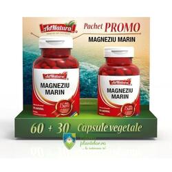 Pachet Promo Magneziu marin 60 capsule + 30 capsule