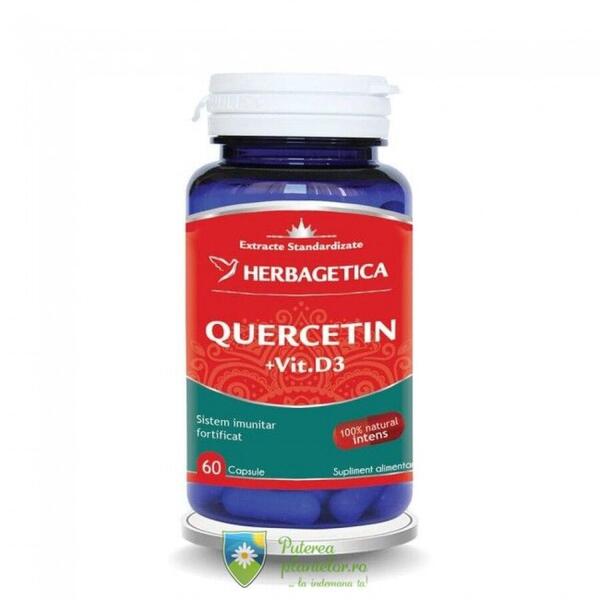 Herbagetica Quercetin cu Vitamina D3 60 capsule