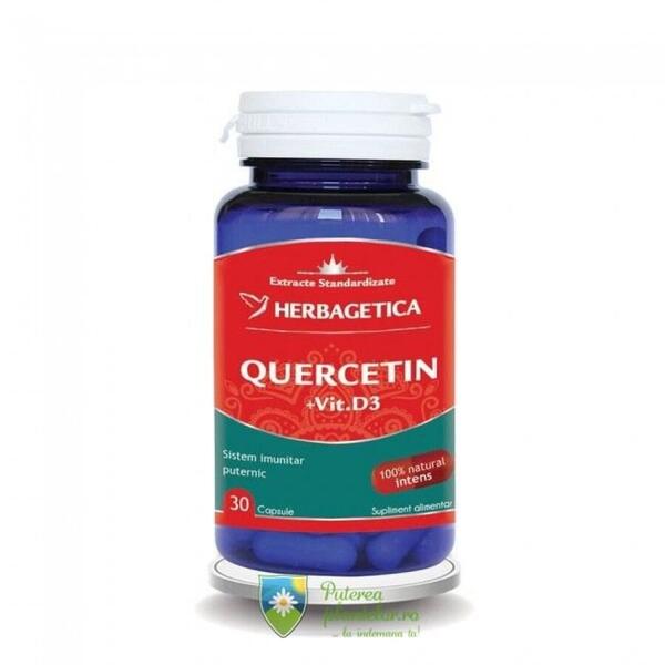 Herbagetica Quercetin cu Vitamina D3 30 capsule