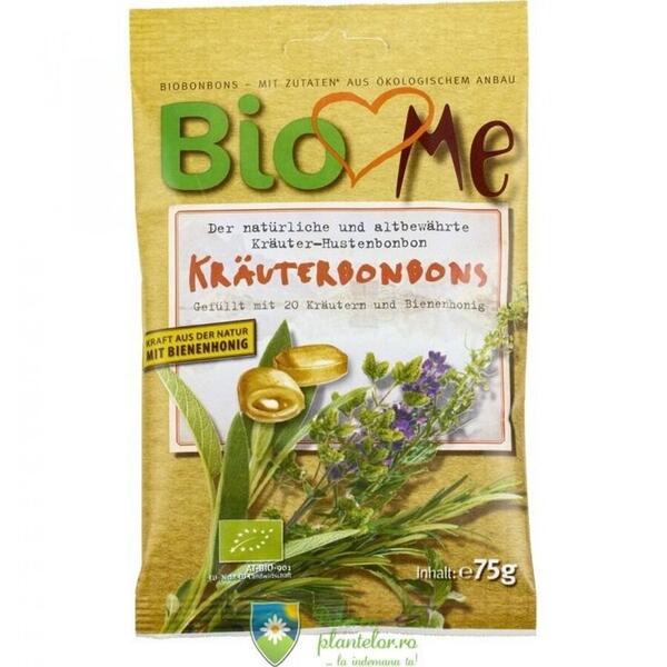 Bio loves me Bomboane cu plante si miere bio 75 gr