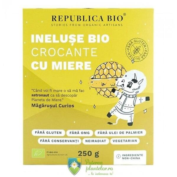 Republica Bio Ineluse crocante cu miere fara gluten bio 250 gr