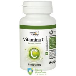 Vitamina C cu Acerola 500mg 60 comprimate masticabile