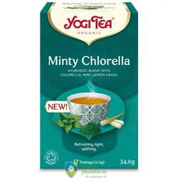 Ceai Bio Menta si Chlorella Yogi Tea 34 gr (17 plicuri)