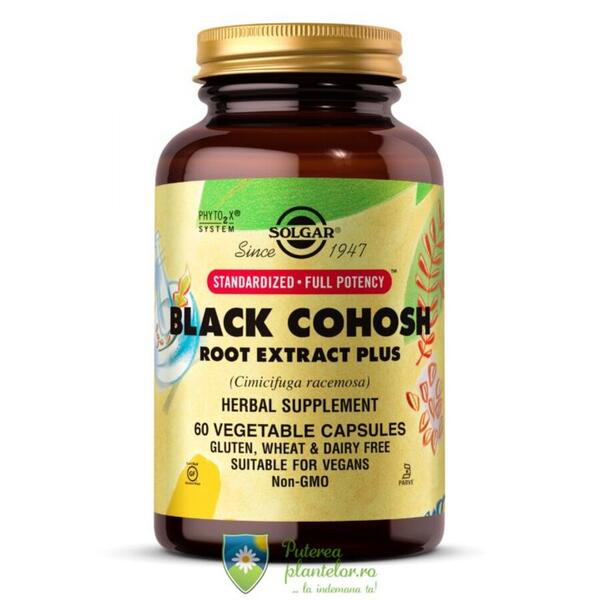 Solgar Black Cohosh (cimcifuga) Root Extract Plus 60 capsule vegetale