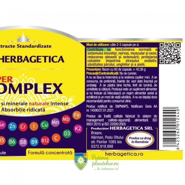 Herbagetica Super Complex 60 capsule