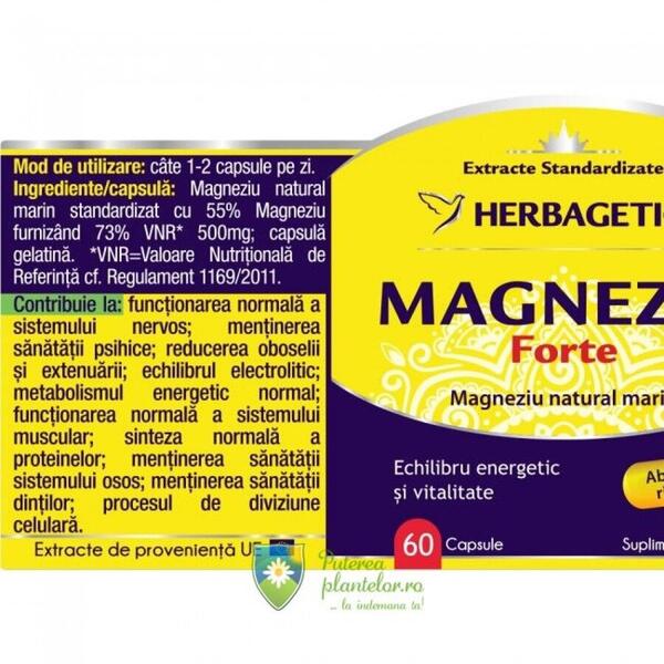 Herbagetica Magneziu Forte 60 capsule
