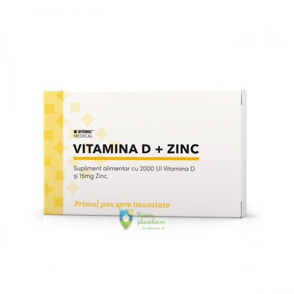 B!tonic Vitamina D 2000 UI + Zinc 15mg 30 capsule