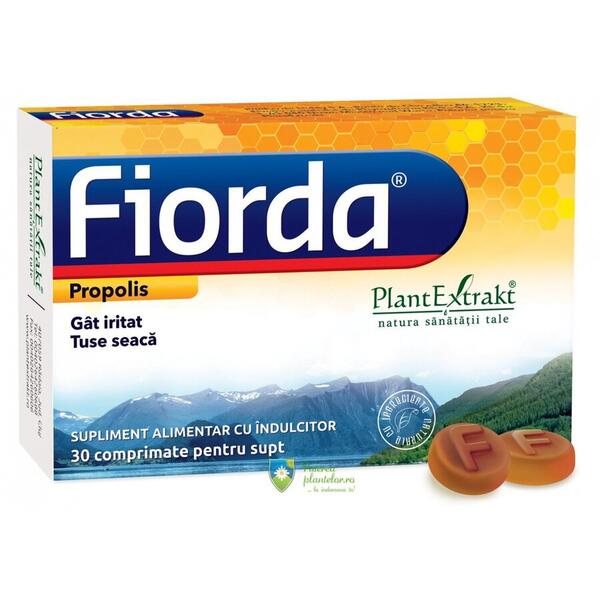 PlantExtrakt Fiorda cu propolis 30 comprimate pentru supt