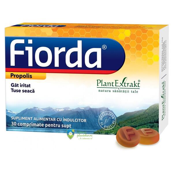 PlantExtrakt Fiorda cu propolis 30 comprimate pentru supt