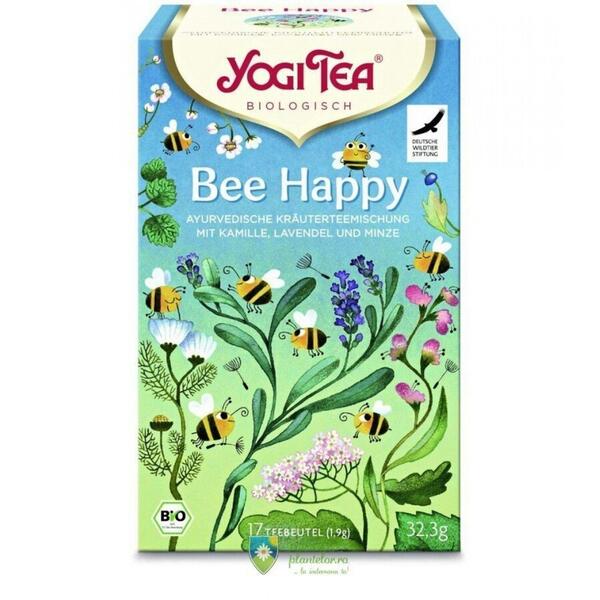 Ceai bio Bee Happy Yogi Tea 32.3g (17 plicuri)