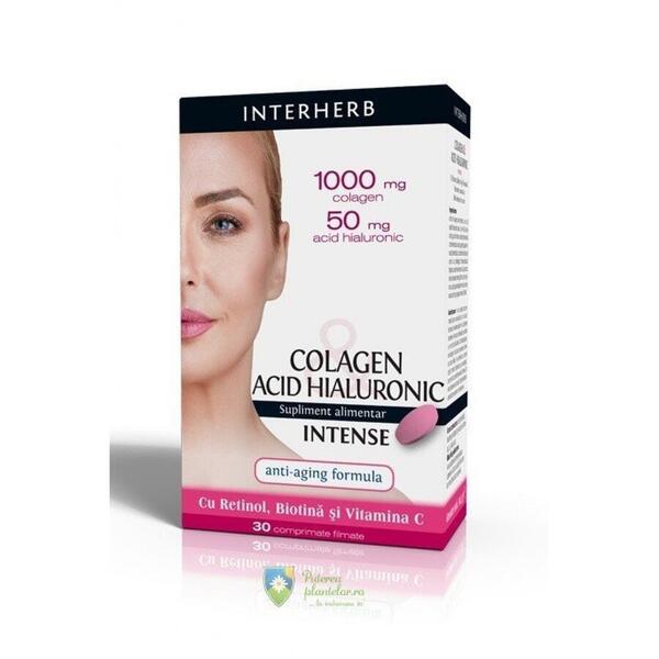 Interherb - Casa Herba Colagen si acid hialuronic Intense - 1000 mg colagen 30 tablete