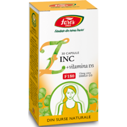 Zinc + Vitamina D3, F180 30 capsule